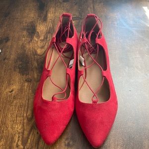 Red Mossimo lace up flats